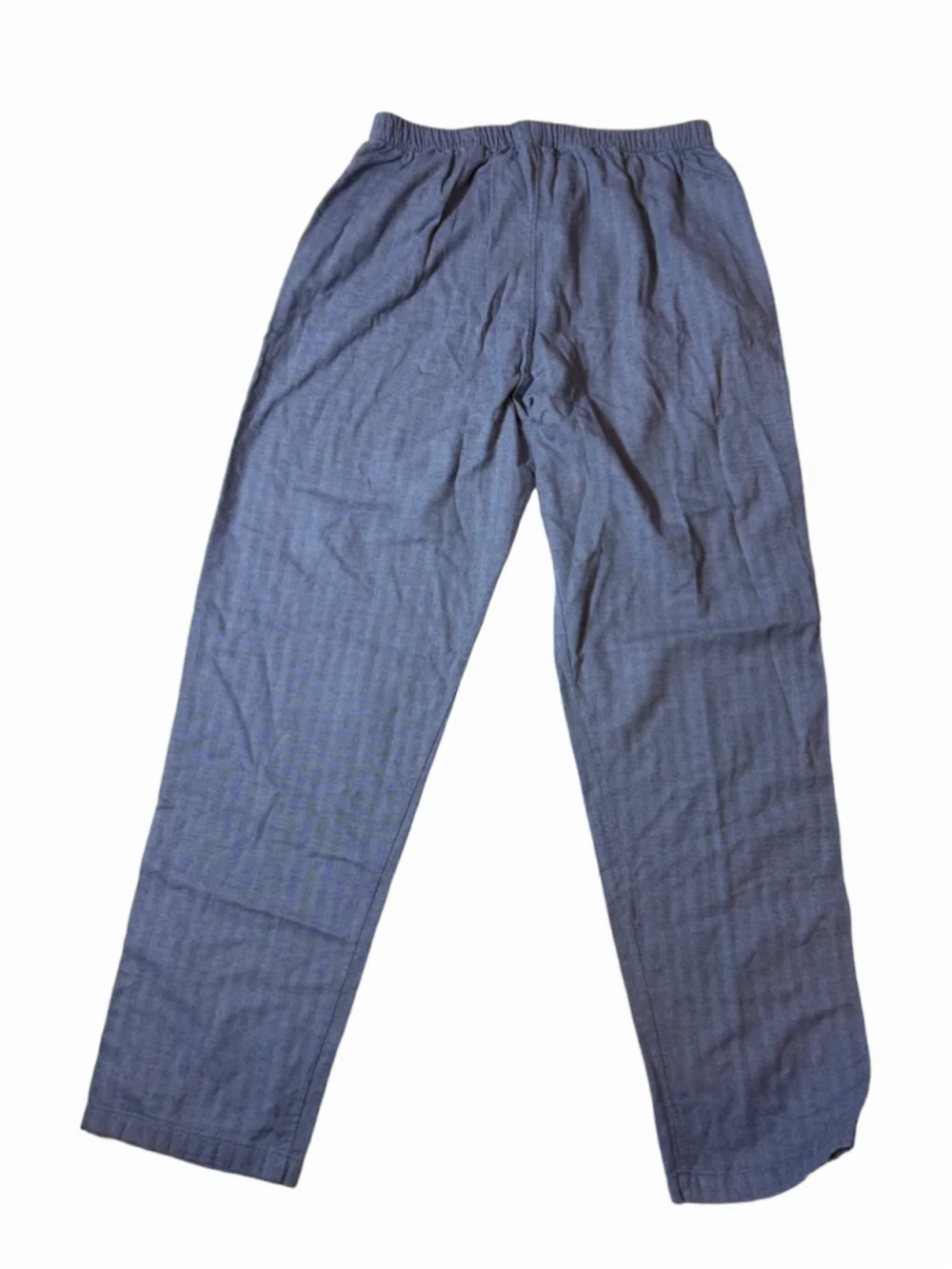Frette 1860 Blue Herringbone Cotton Pajama Set 2Pc Made Italy Luxury